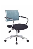 Koltukstilim   Sahra Mavi-siyah Krom Çalışma Koltuğu Ofis Koltuğu thumbnail 2