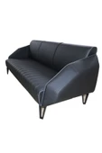 Koltukstilim   Sandro Black Üçlü Ofis Kanepe Ofis Bekleme Ofis Mobilyası - 3