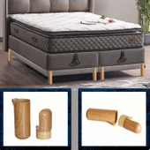 Kapsül 4 Adet Ayak 12 cm Mobilya Yükseltici Kanepe TV Ünitesi Koltuk Ayağı Baza Ayakları Açık Kübik Ceviz thumbnail 6