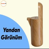 Kapsül 4 Adet Ayak 12 cm Mobilya Yükseltici Kanepe TV Ünitesi Koltuk Ayağı Baza Ayakları Açık Kübik Ceviz thumbnail 7