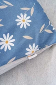 Rivaİstanbul Petrol Mavi Papatyalı Tek Kişilik Nevresim Takımı Pamuklu thumbnail 3