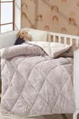 Lüx Wellsoft Yorgan Çift Taraflı Bebek Yorganı 95X145 Krem - 2