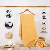 Huggy 4 Katlı %100 Pamuk Müslin Battaniye 100x130 - 3