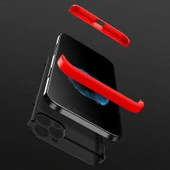 Redmi Note 9 Kılıf 3 Parçalı Tam Koruma Şık Astrea Premium Sert Kapak Siyah - 2