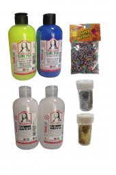 Slime Slaym Yapma Seti 250ml* 4 adet + Toz Sim 2 Adet + Köpük - 1
