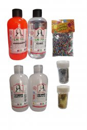 Slime Slaym Yapma Seti 250ml* 4 adet + Toz Sim 2 Adet + Köpük - 1