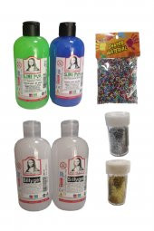 Slime Slaym Yapma Seti 250ml* 4 adet + Toz Sim 2 Adet + Köpük - 1