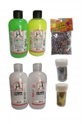 Slime Slaym Yapma Seti 250ml* 4 adet + Toz Sim 2 Adet + Köpük - 1