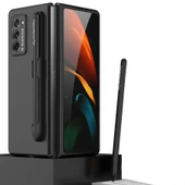 Samsung Galaxy Z Fold 2 Kılıf Kalemliklık Şık Espen Premium Kapak Siyah - 4