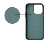 iPhone 12 Pro Kılıf PU Deri ve Kadife Kaplamalı Eyzi Premium Kapak Kahve - 4