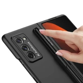 Samsung Galaxy Z Fold 2 Kılıf Kalemliklık Şık Espen Premium Kapak Siyah - 3