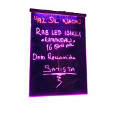 60x80 Cm RGB Yaz Sil LED Neon Tabela 3 Adet Kalemle Depo Tabela Reklam - 5