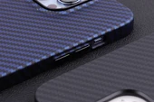 iPhone 12 Pro Kılıf Karbon Fiber Tasarımlı Karbono Kapak Lacivert - 2