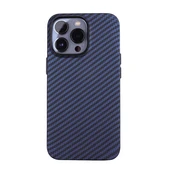 iPhone 12 Pro Kılıf Karbon Fiber Tasarımlı Karbono Kapak Lacivert - 1