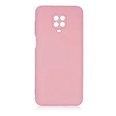 Redmi Note 9 Pro İçi Kadife Dolgulu Şık Candy Lansman Silikon Kılıf Açık Pembe - 1