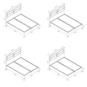 Minar Retro Baza Başlık Yatak Seti - 160X200 Ceviz Ayak-Coco03 -Yastık Coco08 thumbnail 8