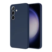 Samsung Galaxy A36 Kılıf Kadife Dolgulu Şık Candy Lansman Silikon Kapak Lacivert - 1