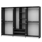 Minar Elina 6 Kapaklı Dolap Antrasit Beyaz thumbnail 7