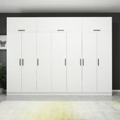 Minar Kale 7 Kapaklı 4 Çek Dolap Ve Yüklük Beyaz thumbnail 1