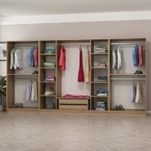 Minar Kale 190 8 Füme Cam Kapaklı 2Ç Dolap Dore Füme Cam thumbnail 6