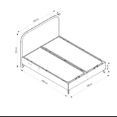 Minar Elina Baza Başlık Yatak Ceviz Ayak 180X200-Pixel650 thumbnail 1