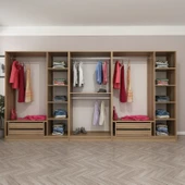 Minar Kale 190 8 Füme Cam Kapaklı 4Ç Dolap Dore Füme Cam thumbnail 5