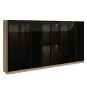 Minar Kale 190 8 Füme Cam Kapaklı 4Ç Dolap Dore Füme Cam thumbnail 7