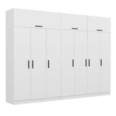 Minar Kale 7 Kapaklı 4 Çek Dolap Ve Yüklük Beyaz thumbnail 3