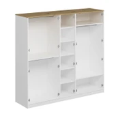 Minar Lotus 5 Kapılı 1 Ayna Dolap-Artisan-Beyaz thumbnail 6