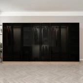 Minar Kale 190 8 Füme Cam Kapaklı 4Ç Dolap Dore Füme Cam thumbnail 2