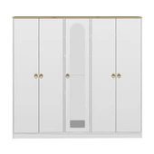 Minar Lotus 5 Kapılı 1 Ayna Dolap-Artisan-Beyaz thumbnail 5