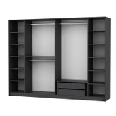 Minar Kale Luxe Soft 6 Kapaklı Mebran+Cam Dolap-Antrasit thumbnail 7