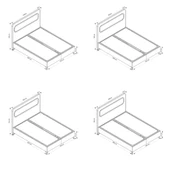 Minar Elegant Baza Başlık Yatak Seti 180X200 - Siyah Ayak Prime Keten 48 thumbnail 6