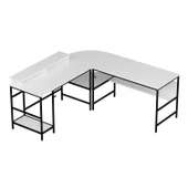 Minar Greta Köşe Masa Set (Led Işıklı) - Beyaz - 7