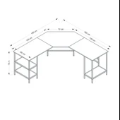Minar Power Bilg.Masa Rafsız Siyah Metal Ayaklı-Antrasit - 6