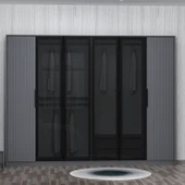 Minar Kale Luxe Soft 6 Kapaklı Mebran+Cam Dolap-Antrasit thumbnail 3