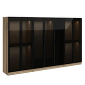 Minar Kale 190 7 Füme Cam Kapaklı 2Ç Dolap Dore Füme Cam thumbnail 7