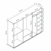 Minar Star 6 Kapaklı Mbrn Dolap Soft- Kumtası Siyah thumbnail 8