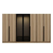 Minar Kale Plus190 7 Kapaklı 2Ç Dolap Dore Plus Dore Füme Cam thumbnail 5