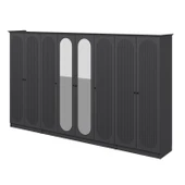 Minar Kale 190 8 Kapak 2A 2Ç Dolap Antrasit - Mebran Defne Ayna Antr thumbnail 7