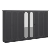 Minar Kale 190 8 Kapak 2A 2Ç Dolap Antrasit - Mebran Defne Ayna Antr thumbnail 5