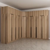 Minar Kaleplus190 9 Kapaklı 4 Çekmeceli Köşe Dolap Dore Dore Plus + Yüklük thumbnail 3