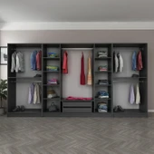 Minar Kale Plus190 8 Mebran Kapaklı 2Ç Dolap Antrasit Mebran thumbnail 5