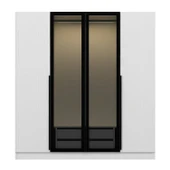 Minar Kale Plus190 4 Mebran Kapaklı 2Ç Dolap Beyaz Mebran Füme Cam thumbnail 6