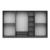 Minar Kale Plus190 7 Mebran Kapaklı 2Ç Dolap Antrasit Mebran thumbnail 7