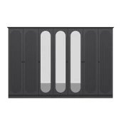 Minar Kale 190 7 Kapak 3A 4Ç Dolap Antrasit - Mebran Defne Ayna Antr thumbnail 6