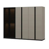 Minar Star 6 Kapaklı Mbrn Dolap Soft- Kumtası Siyah thumbnail 6