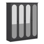 Minar Kale 190 4 Kapak 4A 2Ç Dolap Antrasit - Mebran Defne Ayna Antr thumbnail 5