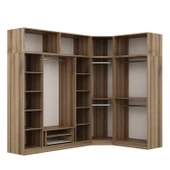 Minar Kaleplus190 7 Kapaklı 2 Çekmeceli Köşe Dolap Dore Dore Plus + Yüklük thumbnail 5