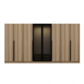 Minar Kale Plus190 8 Kapaklı 2Ç Dolap Dore Plus Dore Füme Cam thumbnail 6